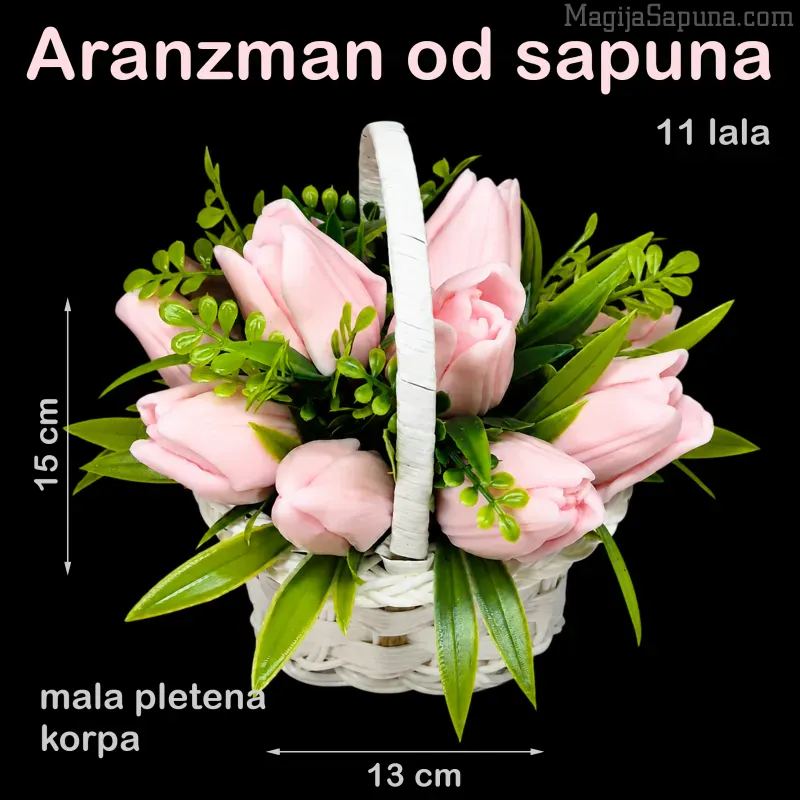 Mala pletena korpica sa lalama