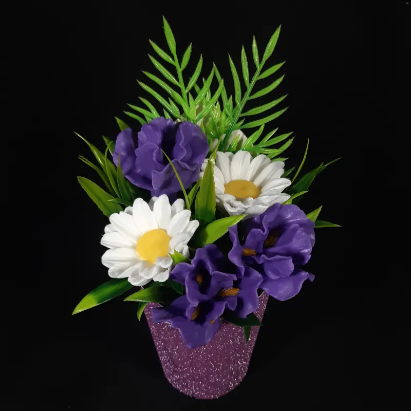 Irisi i rade od sapuna u kartonskoj saksiji