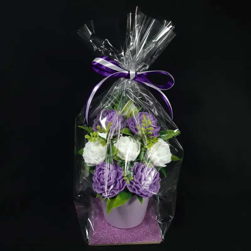 Elegantni aranžman: 7 božura od sapuna