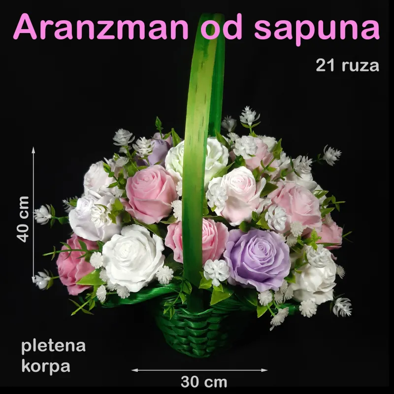 Luksuzni aranžman – 21 sapunska ruža