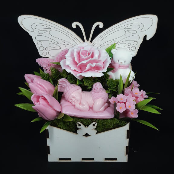 Aranžman od sapuna – “Dobro došla, princezo!” 🎀