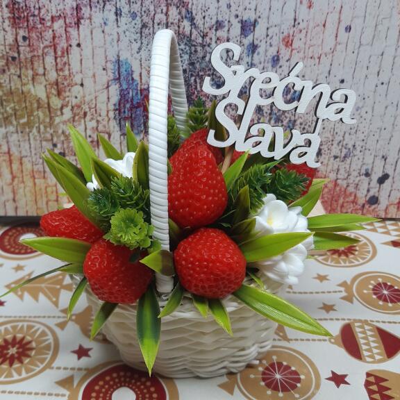 Drveni topper „Srečna Slava“