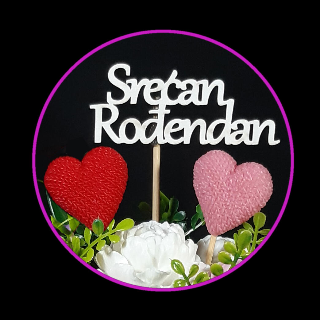 Drveni topper „Srećan rođendan“
